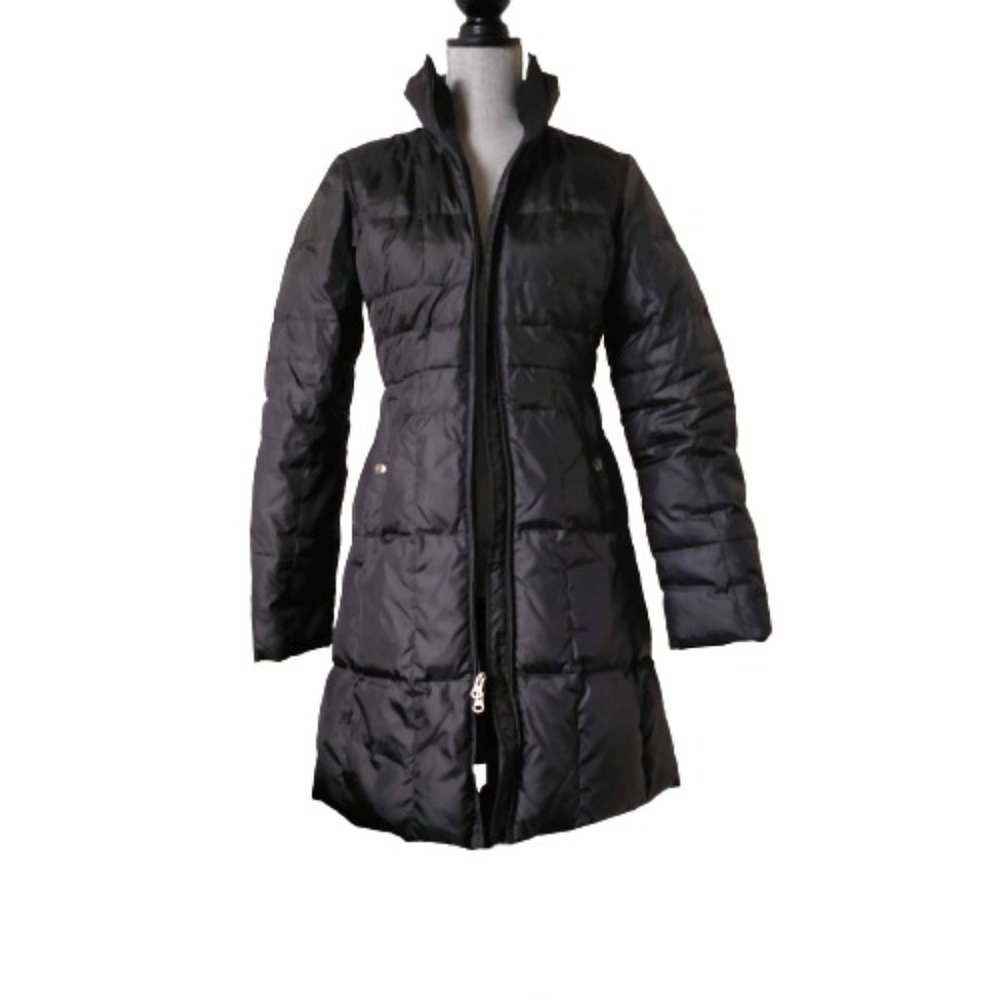 Eddie Bauer Down Jacket, Mid Length, Black, XS